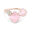 Bague Morganne Bello Bouquet Opale et Quartz Rose Diamants Or Rose