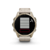 Montre Garmin Fenix 8 43mm AMOLED Sapphire Soft Gold Bracelet Cuir + Silicone