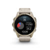 Montre Garmin Fenix 8 43mm AMOLED Sapphire Soft Gold Bracelet Cuir + Silicone