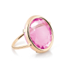 Bague Ginette NY Disc Ring Or Rose Corindon Rose