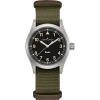 Montre Hamilton Khaki Field Quartz 38mm Cadran Noir Bracelet Vert