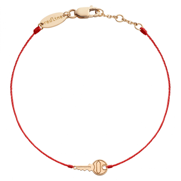 Bracelet Redline Clé Or Rose Fil Rouge