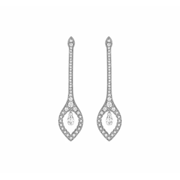 Boucle D'oreilles Stone Paris Ama Or Noir et Diamants