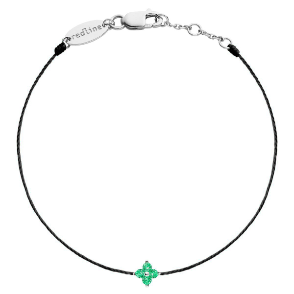 Bracelet RedLine Shiny Saphir Vert Or Blanc Fil Noir