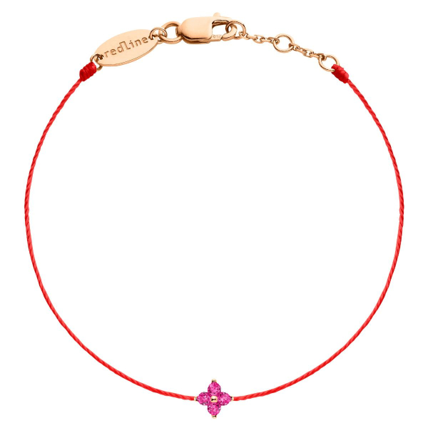 Bracelet RedLine Shiny Rubis Or Rose Fil Rouge