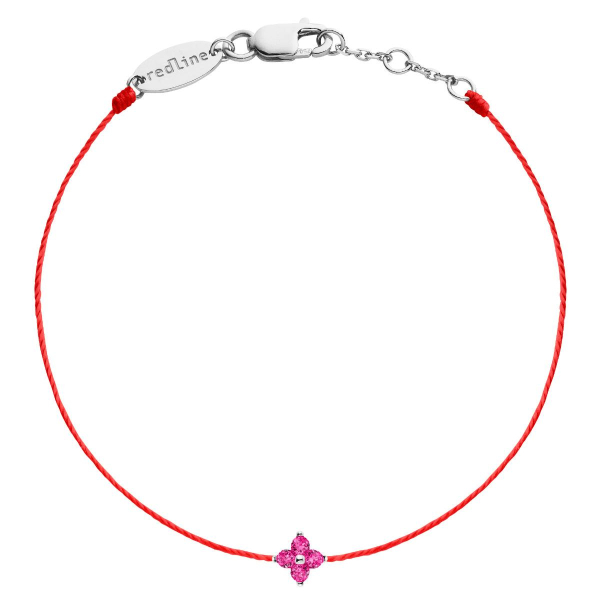 Bracelet RedLine Shiny Rubis Or Blanc Fil Rouge