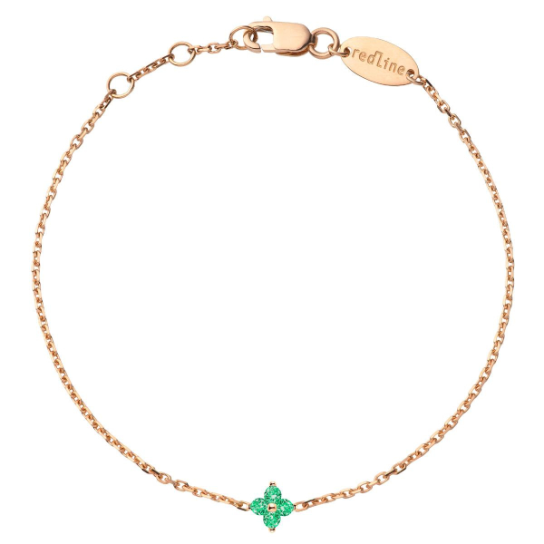 Bracelet RedLine Shiny Saphir Vert Chaîne Or Rose