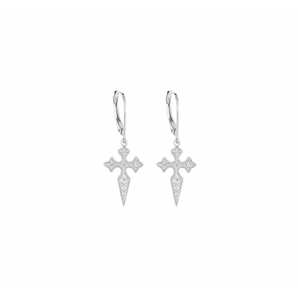 Boucle D'oreilles Stone Paris Blood Diamonds Or Blanc et Diamants