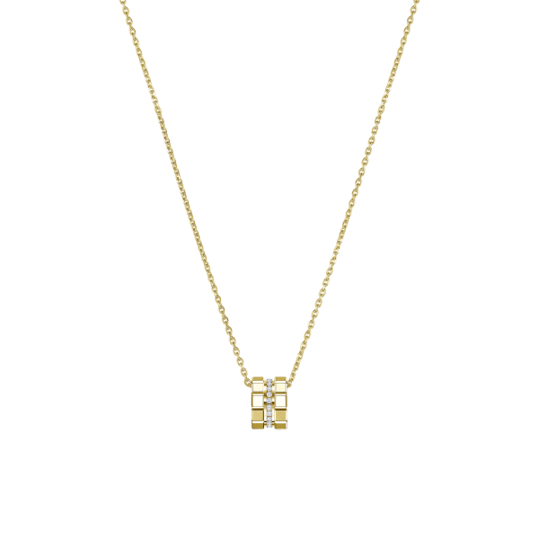 Collier Chopard Ice Cube Diamants Or Jaune sur Chaîne