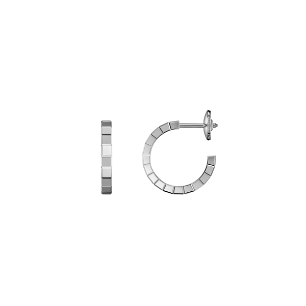 Boucles d'Oreilles Chopard Ice Cube Or Blanc