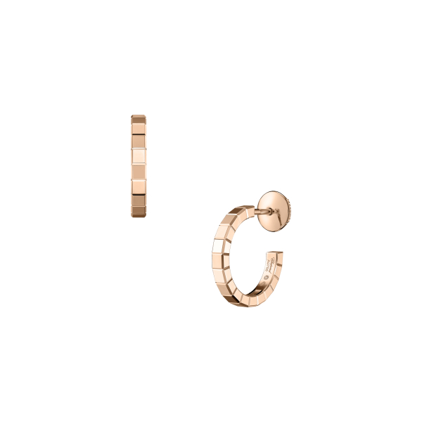 Boucles d'Oreilles Chopard Ice Cube Or Rose