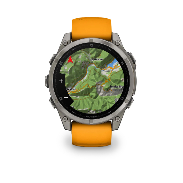 Montre Garmin Fenix 8 47mm AMOLED Sapphire Titane Bracelet Titane + Silicone