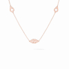 Collier Menottes Dinh Van R5 or rose sur chaîne