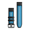 Bracelet Montre Garmin Quickfit 26mm Silicone Noir-Bleu Cirrus