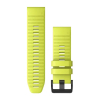 Bracelet Montre Garmin Quickfit 26mm Silicone Jaune Boucle Noire