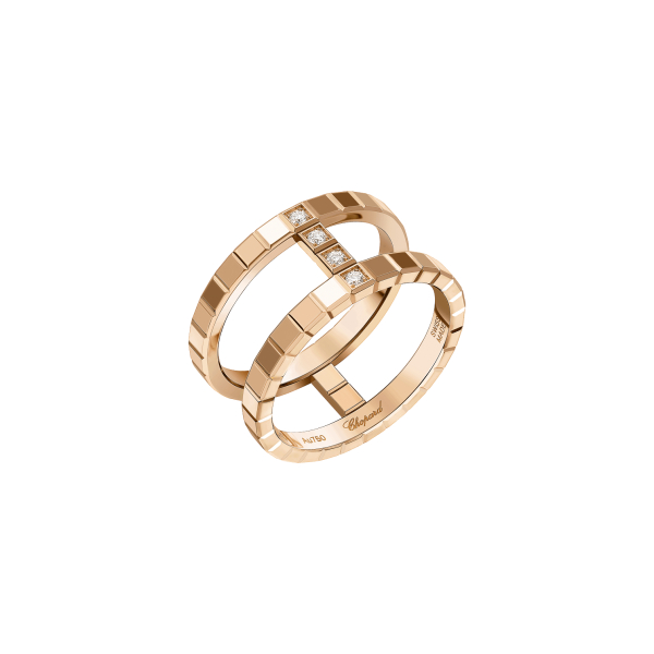 Bague Chopard Ice Cube Or Blanc