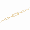 Bracelet Maillon Or Jaune Et Diamants