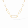 Collier Maillon Dinh Van L or jaune et diamants