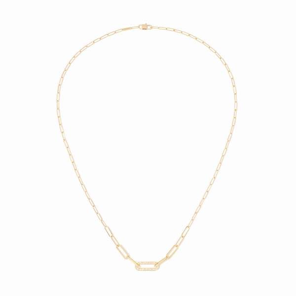 Collier Maillon Dinh Van L or jaune et diamants