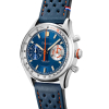 Montre Depancel Allure chronographe cadran bleu bracelet cuir