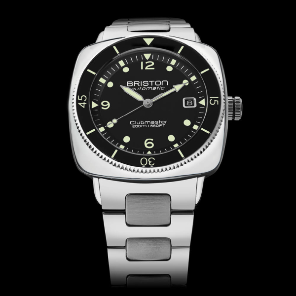 Montre Briston Clubmaster Legend Diver Acier Cadran Noir