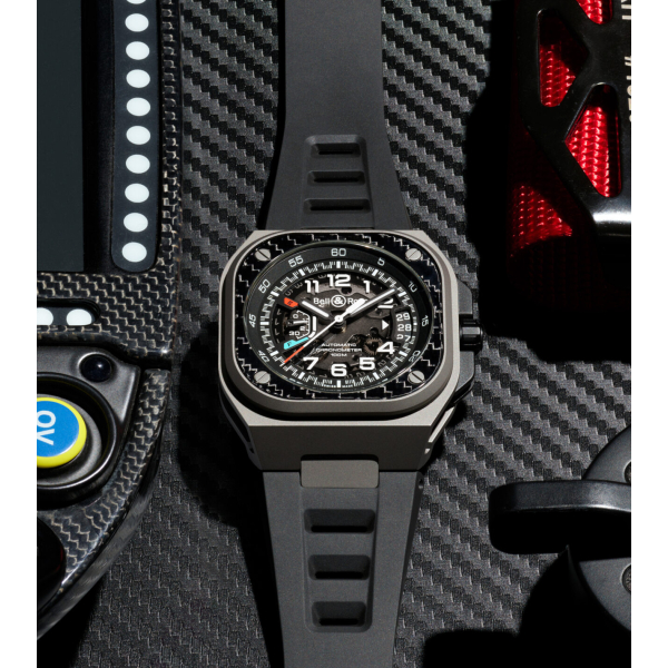 Montre BELL & ROSS BR-X5 Racing Bracelet Caoutchouc Noir