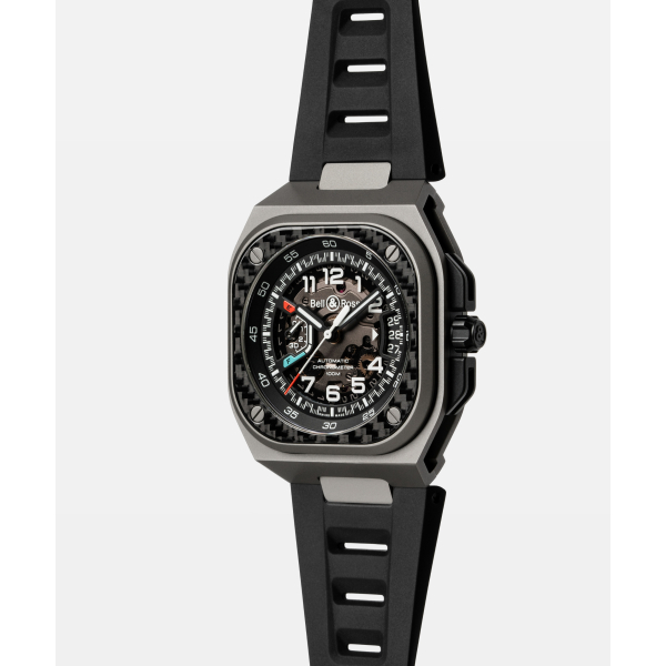 Montre BELL & ROSS BR-X5 Racing Bracelet Caoutchouc Noir