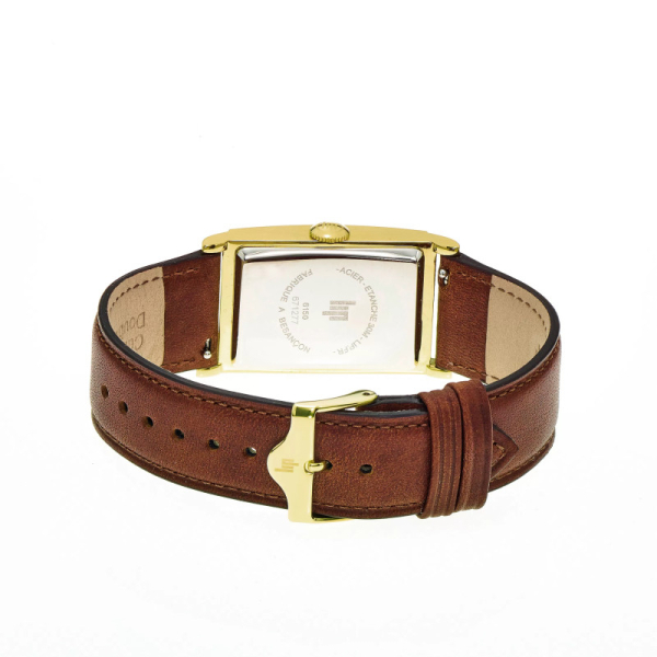 Montre Lip Churchill T24 Doree Bracelet Cuir Marron