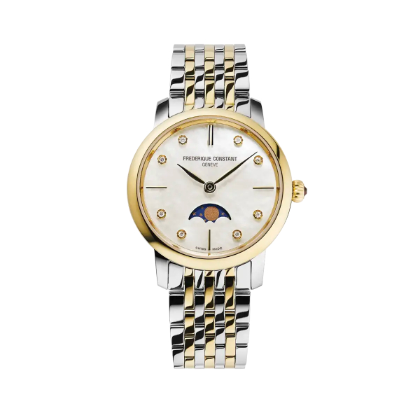 Montre Frederique Constant Slimline Ladies Moonphase Acier inoxydable