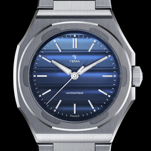 Montre Yema Wristmaster Traveller 39mm Cadran Bleu