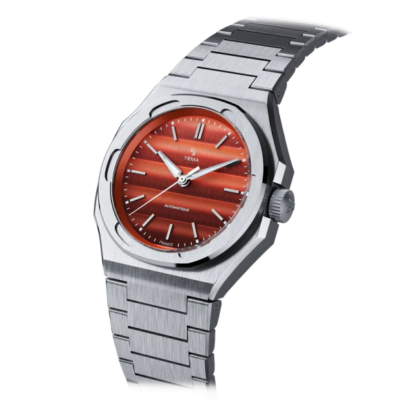 Montre Yema Wristmaster Traveller 39mm Cadran Orange