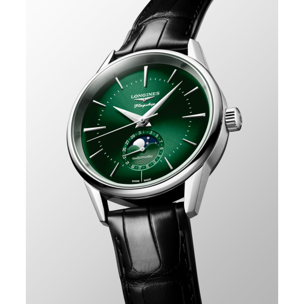 Montre Longines Flagship Heritage Moonphase Cadran Vert