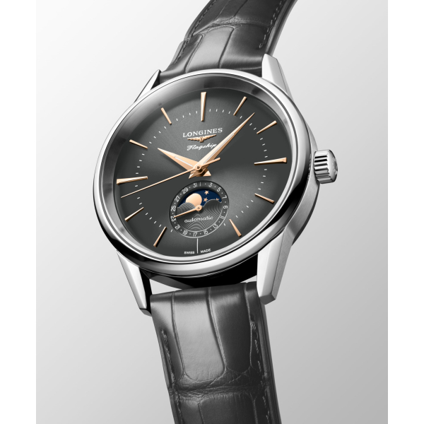 Montre Longines Flagship Heritage Moonphase Cadran Anthracite