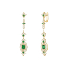 Boucles d'oreilles Stone Paris Hope Or Jaune Diamants et Emeraudes