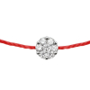 Bracelet Redline Illusion Diamants0.05 ct Or Blanc Fil Rouge