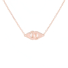 Collier Menottes Dinh Van R5 or rose sur chaîne