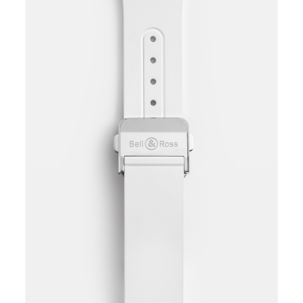 Montre BELL & ROSS Iridescent Bracelet Caoutchouc Blanc