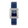 Montre Poiray Ma Première Acier Cadran Bleu Bracelet Veau Sellier Bleu Nuit