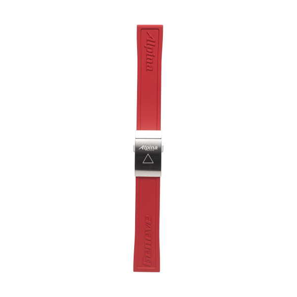 Bracelet Alpina 22MM en silicone rouge