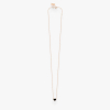 Collier Vanrycke Emoji Cœur Or Rose 18k Et Émail Noir