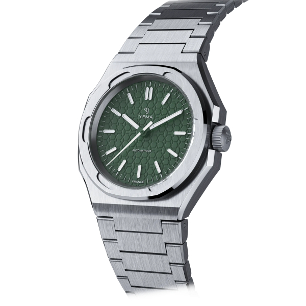 Montre Yema Urban Traveller Cadran Vert Bracelet Acier