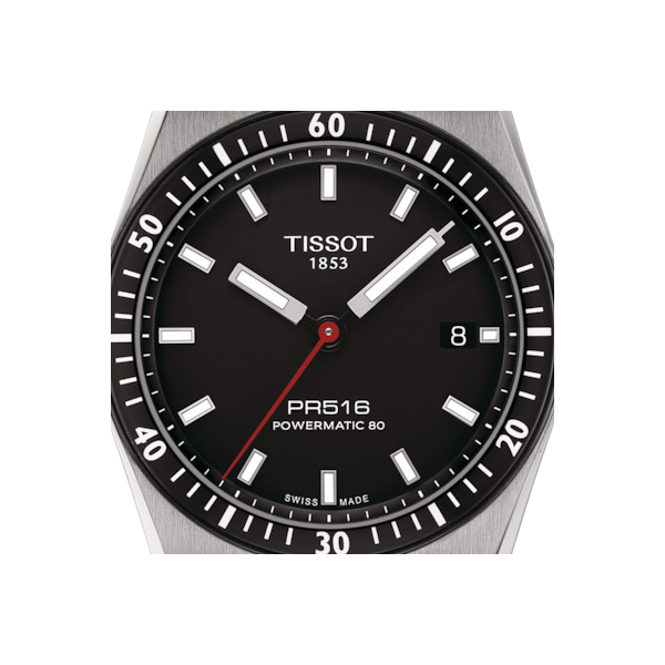 Montre Tissot PRS 516 Powermatic 80 Cadran Noir Bracelet Acier