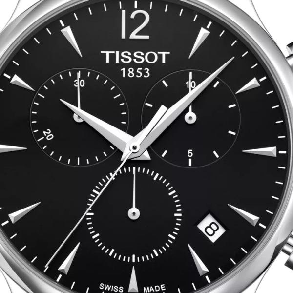 Montre Tissot Tradition Chrono Cadran Noir Bracelet Cuir