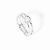 Bague Le Cube Dinh Van Or Blanc & Diamants