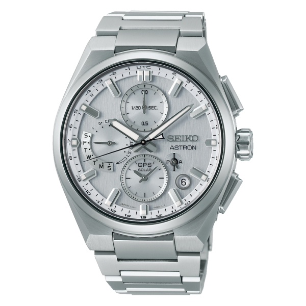 Montre Seiko Astron SSH159J1 GPS Solaire Titane Cadran Gris