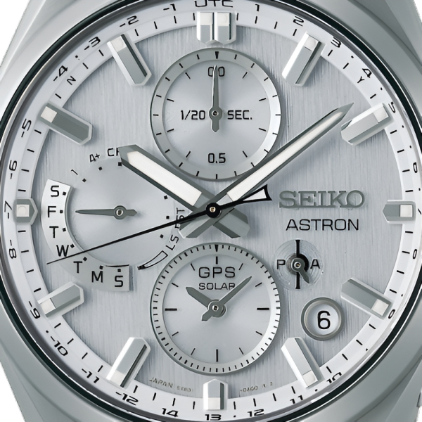 Montre Seiko Astron SSH159J1 GPS Solaire Titane Cadran Gris