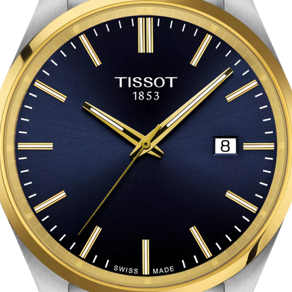 Montre Tissot PR 100 PVD Or Jaune Cadran Bleu Nuit