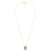 Collier Morganne Bello Alma Quartz Olive Diamants Or Jaune