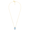 Collier Morganne Bello Alma Topaze Swiss Blue Diamants Or Jaune