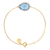 Bracelet Morganne Bello Alma Diamants Topaze Swiss Blue Diamants Or Jaune